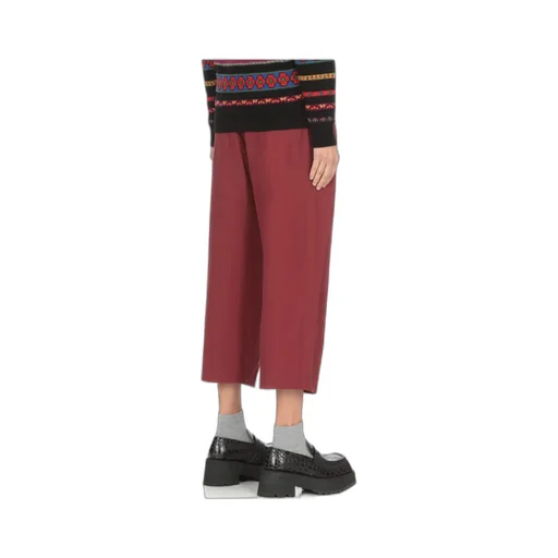 Cropped Pleated Trousers
