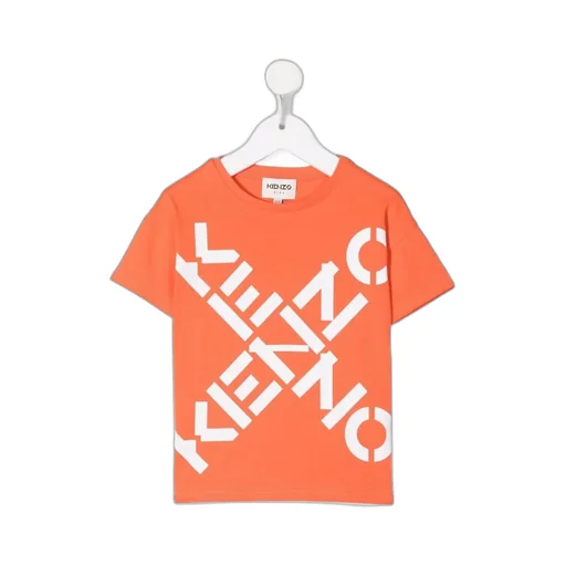 Round Collar Logo Short-Sleeved T-Shirt