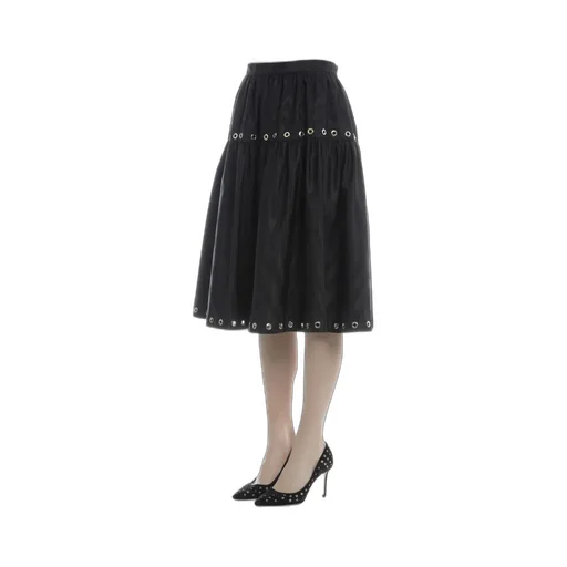 Eyelets Pleated Skirt