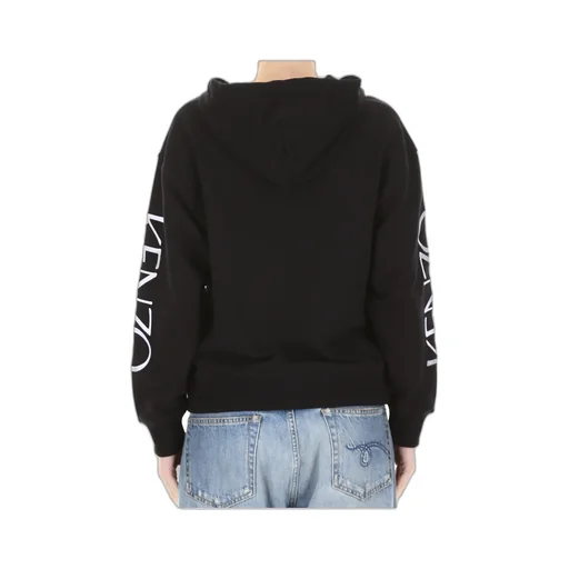 Hooded Sweater With Rose Logo