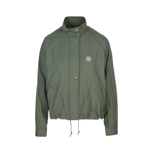 Cropped Tiger Patch Jacket