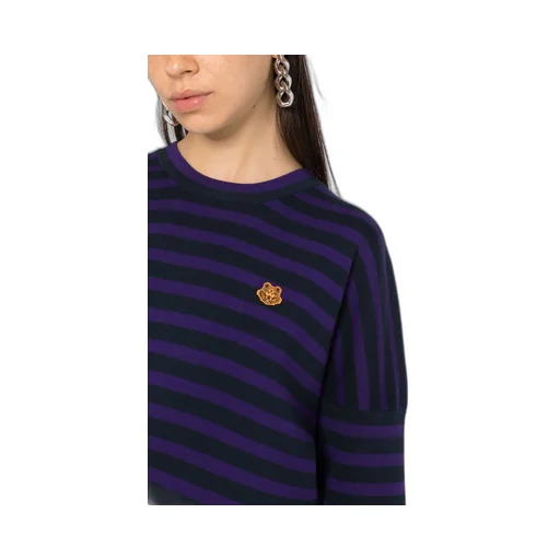 Logo Patch Striped Mini Dress