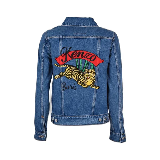 Tiger Embroidered Denim Jacket