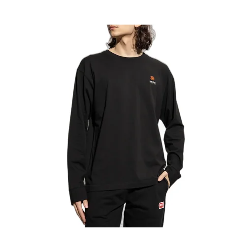 Logo Printed Long Sleeved Crewneck T-Shirt