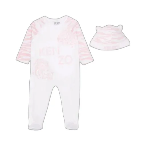 Tiger Friend Printed Jumpsuit And Hat Set