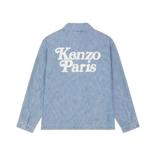 Logo Embroidered Belted Kimono Jacket