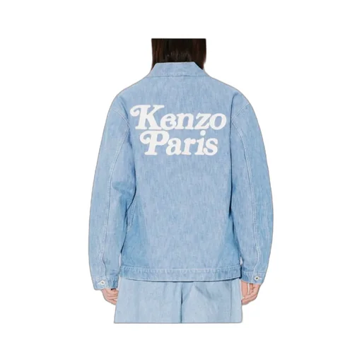 Logo Embroidered Belted Kimono Jacket