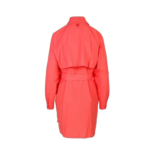 Asymmetric Neckline Belted Shirt Dress