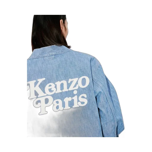 Logo Embroidered Belted Kimono Jacket