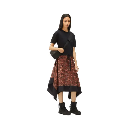 Asymmetric Draped Midi Dress