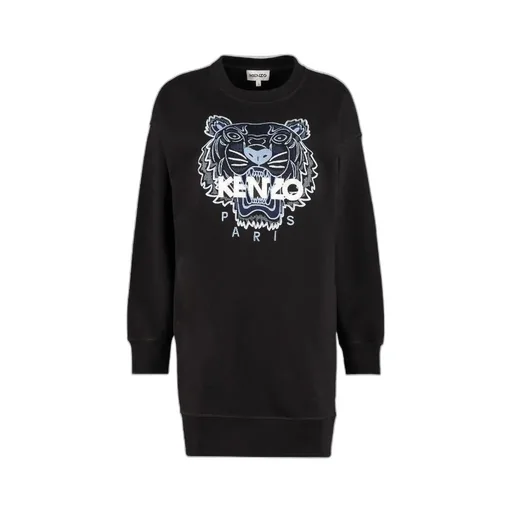 Tiger Embroidered Sweatshirt Dress