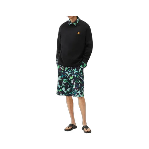 Logo Patch Ribbed Hem Sweatshirt