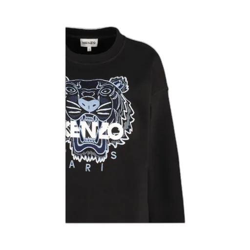 Tiger Embroidered Sweatshirt Dress