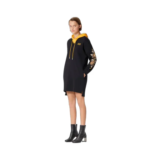 Embroidered Flower Logo Dress