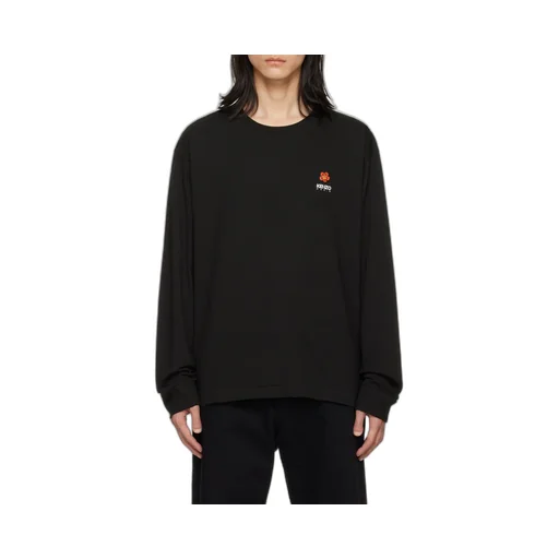 Logo Printed Long Sleeved Crewneck T-Shirt