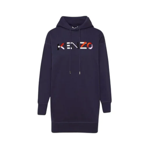 Embroidered Long Logo Hoodie