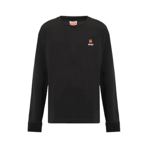 Logo Printed Long Sleeved Crewneck T-Shirt