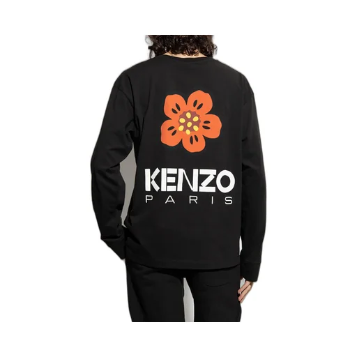 Logo Printed Long Sleeved Crewneck T-Shirt