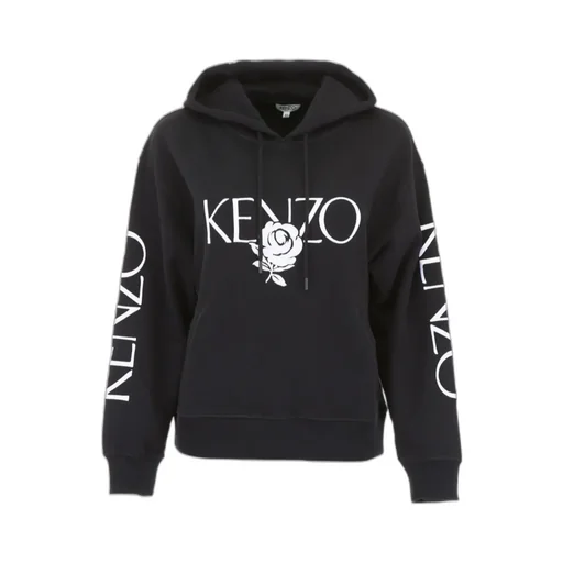 Hooded Sweater With Rose Logo