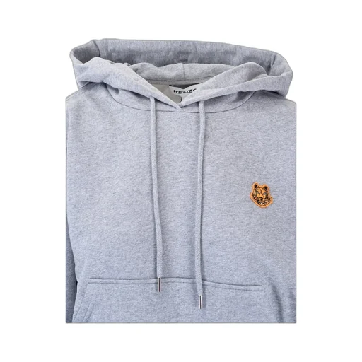 Cotton Hoodie With Tiger Motif