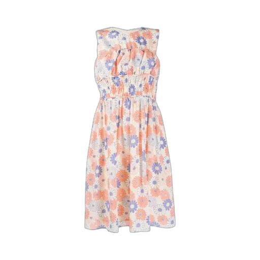 Plum Blossom Sleeveless Short Dress