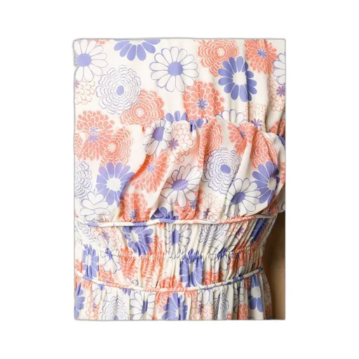 Plum Blossom Sleeveless Short Dress