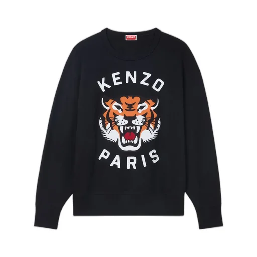 Lucky Tiger Embroidered Crewneck Sweatshirt