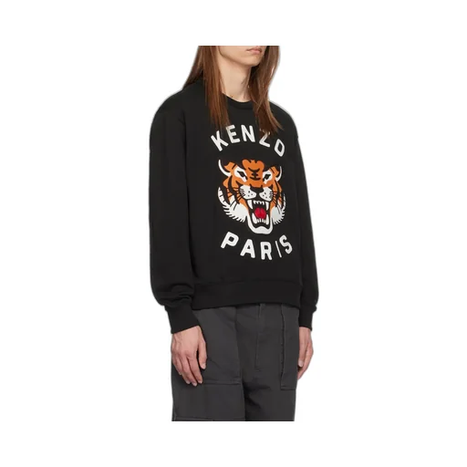 Lucky Tiger Embroidered Crewneck Sweatshirt