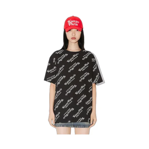 All-Over Logo Printed Crewneck T-Shirt