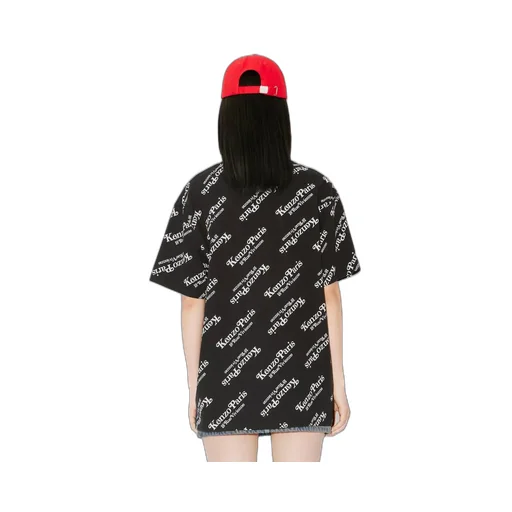 All-Over Logo Printed Crewneck T-Shirt