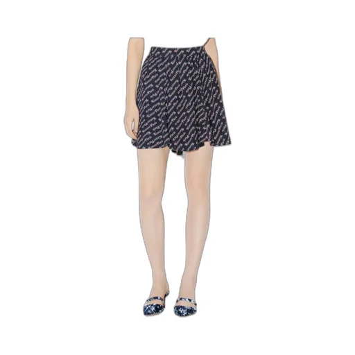 Allover Logo Printed Mini Skirt