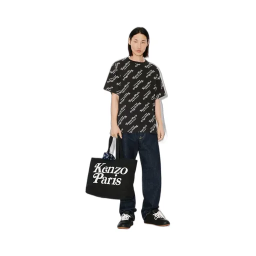 All-Over Logo Printed Crewneck T-Shirt