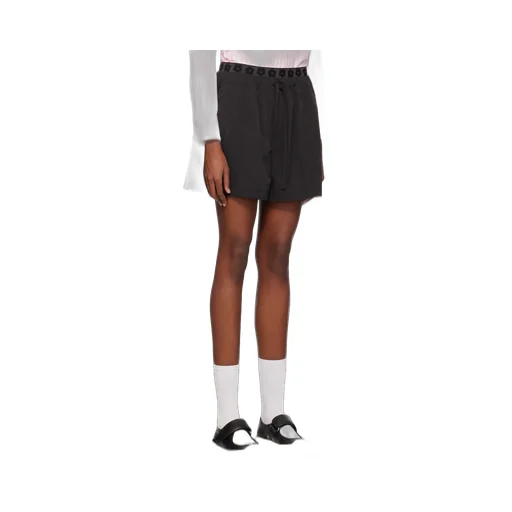 Boke Flower Embroidered Drawstring Shorts
