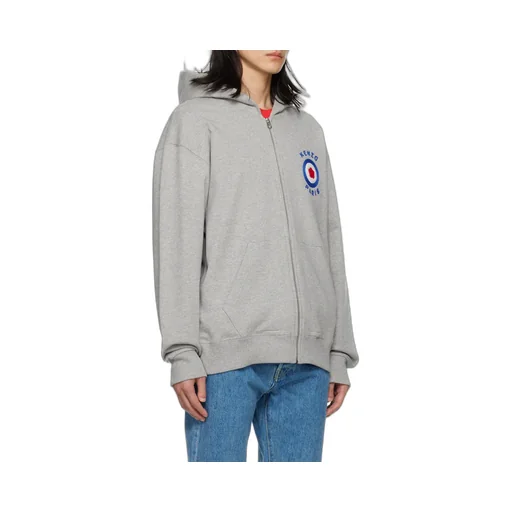 Target Logo-Embroidered Zipped Hoodie