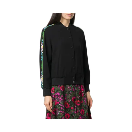 Tiger Sea Lily Embroidered Bomber Jacket