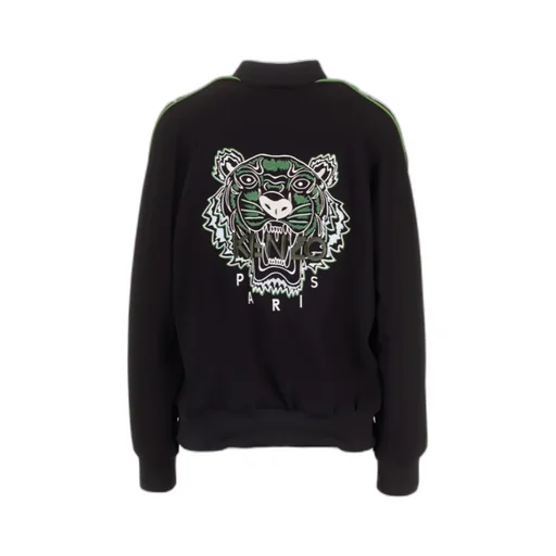 Tiger Sea Lily Embroidered Bomber Jacket