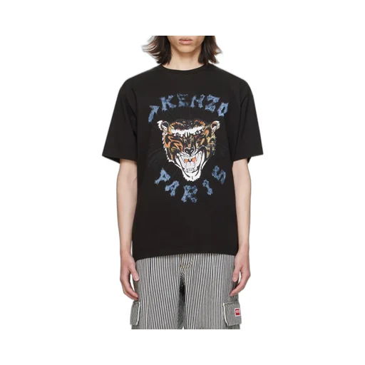 Logo Tiger Printed Crewneck T-Shirt