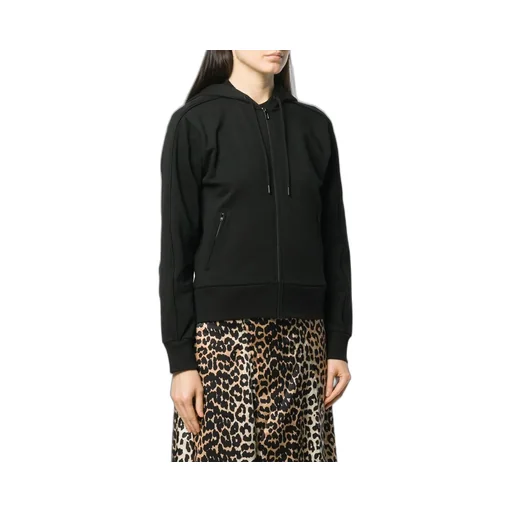 Rear Logo Print Zipped Hoodie