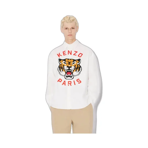 Logo Tiger Printed Buttoned Shirt