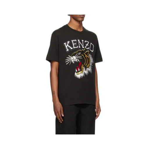 Tiger Embroidered Crewneck T-Shirt