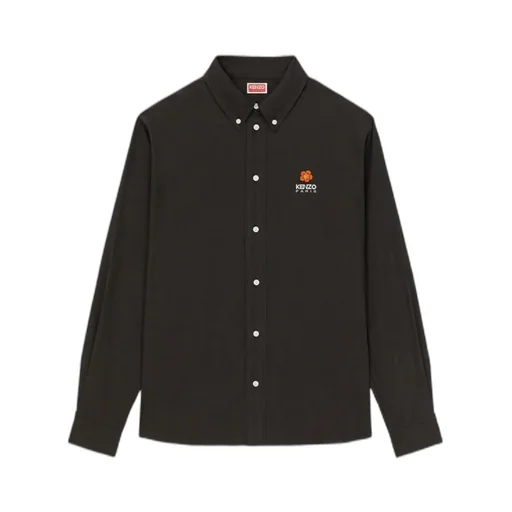 Boke Flower-Embroidered Long-Sleeved Shirt