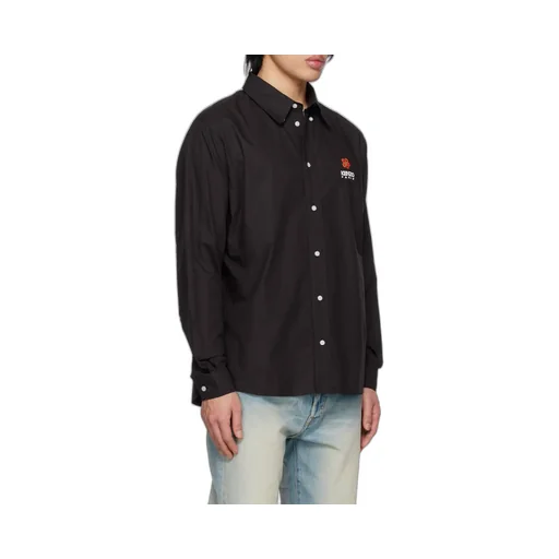Boke Flower-Embroidered Long-Sleeved Shirt
