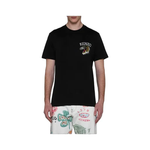 Tiger Embroidered Crewneck T-Shirt