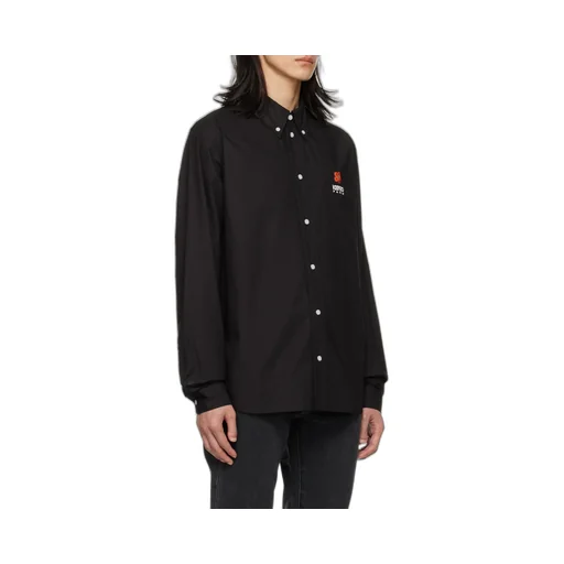 Boke Flower-Embroidered Long-Sleeved Shirt