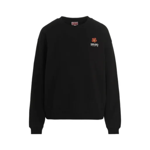 Boke Flower Logo Embroidered Crewneck Sweatshirt