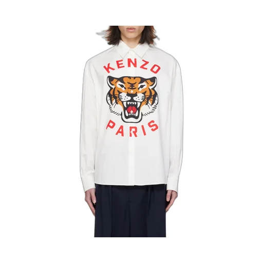 Logo Tiger Printed Buttoned Shirt