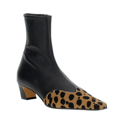 Nevada Hyena-Print Square Toe Boots