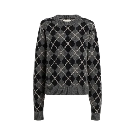 Geometric Patterned Crewneck Sweater