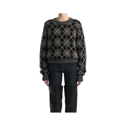 Geometric Patterned Crewneck Sweater