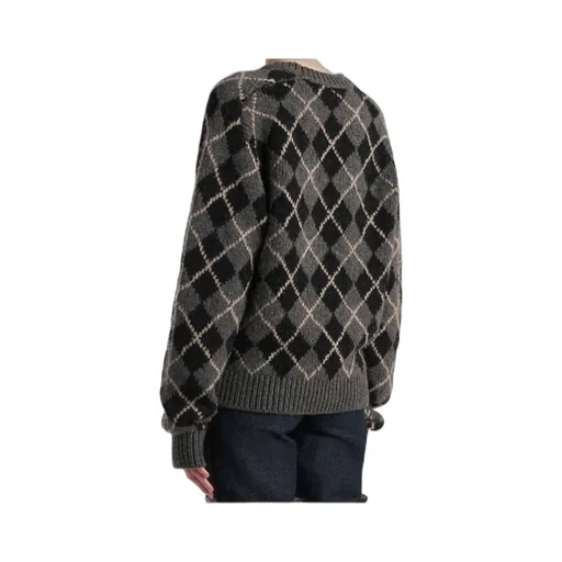 Geometric Patterned Crewneck Sweater